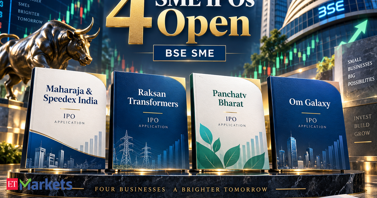 Four SME IPOs open today: Maharaja & Speedex India leads GMP at 16%, Raksan Transformers at 9%