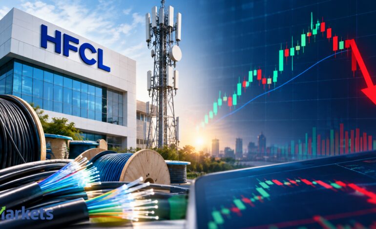HFCL shares hit lower circuit after 240% rally in 2026. What technical charts now indicate