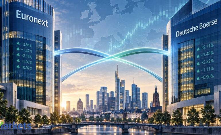 Global Market: Euronext, Deutsche Boerse shares rise on renewed merger talks
