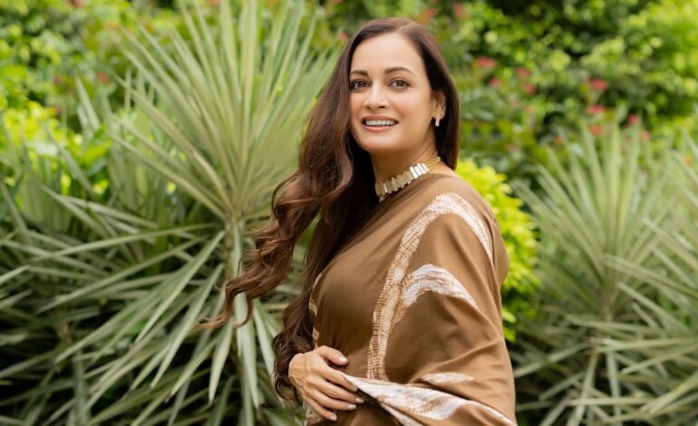 Dia Mirza’s shibori sari is inspired by the intricate world of roots