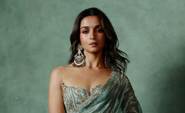 Alia Bhatt made a case for a modern sari with a strapless corset blouse